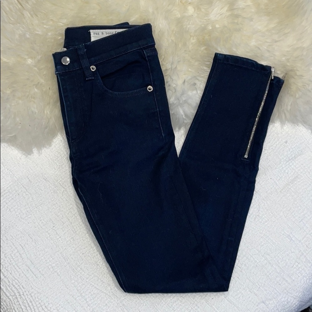 Rag & Bone Skinny Jeans with Ankle Zipper